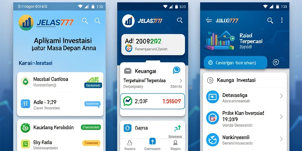Tampilan antarmuka aplikasi JELAS777 yang modern dan ramah pengguna.