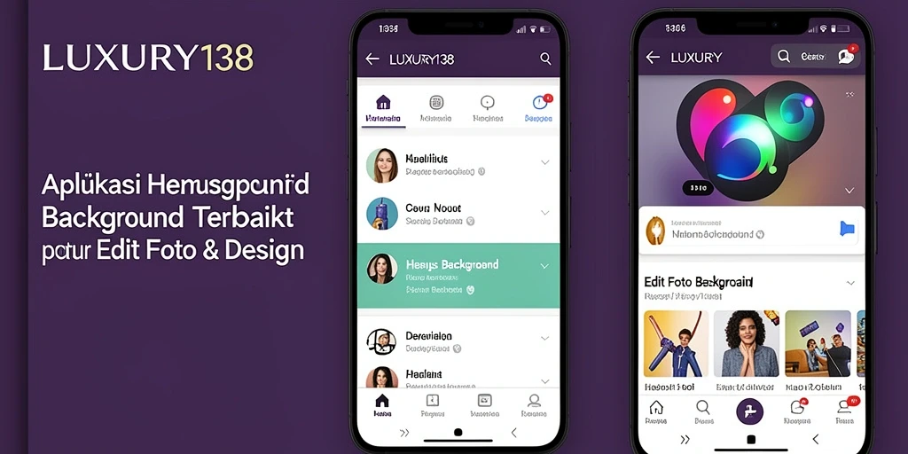 Tampilan antarmuka aplikasi LUXURY138 saat menghapus background.