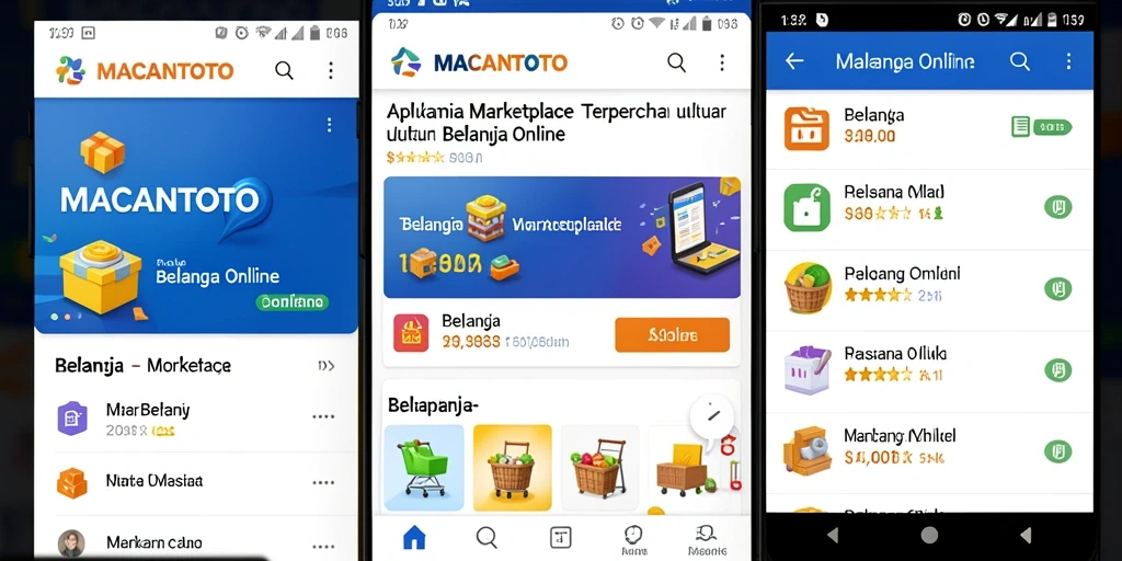 Screenshot utama antarmuka aplikasi MACANTOTO menunjukkan kemudahan navigasi.