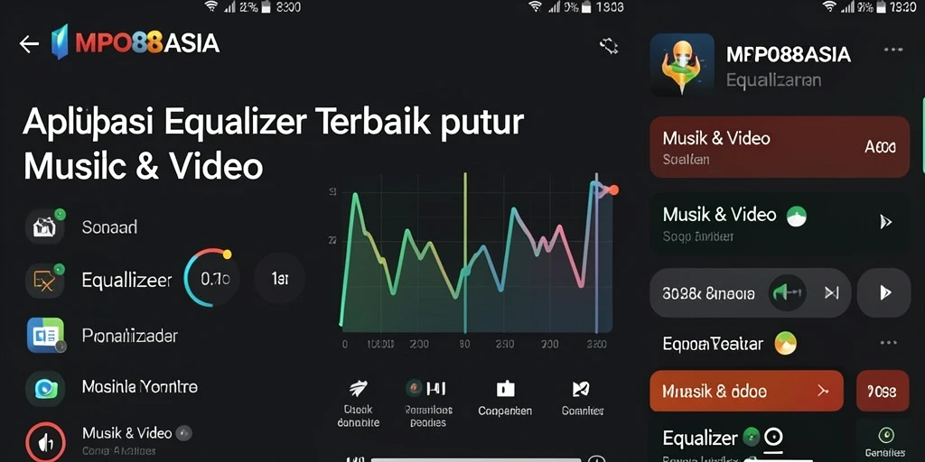 Screenshot MPO88ASIA menampilkan antarmuka Equalizer yang interaktif.