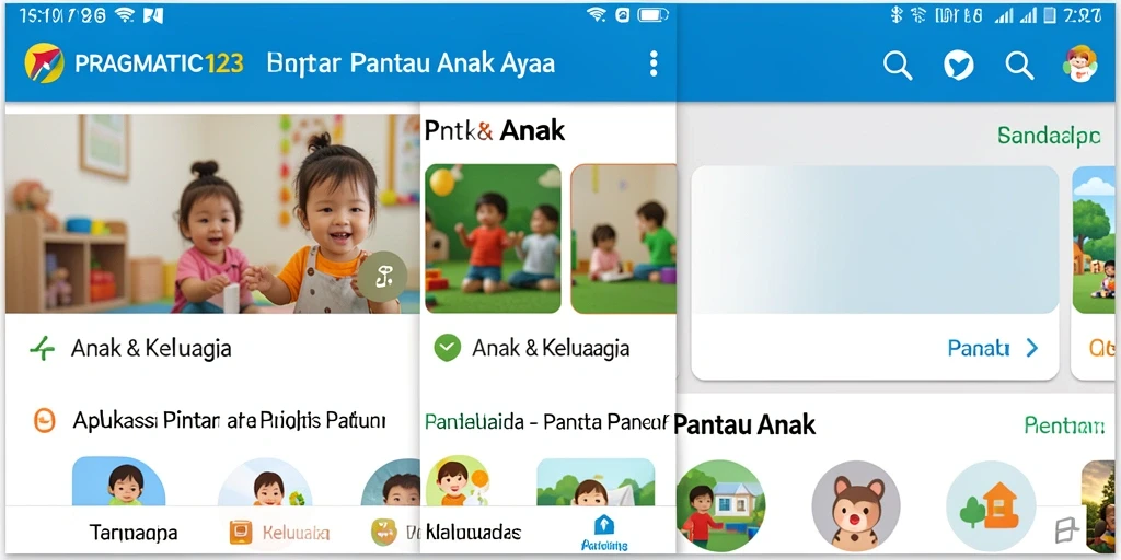 Tampilan utama aplikasi PRAGMATIC123 untuk pantau anak.