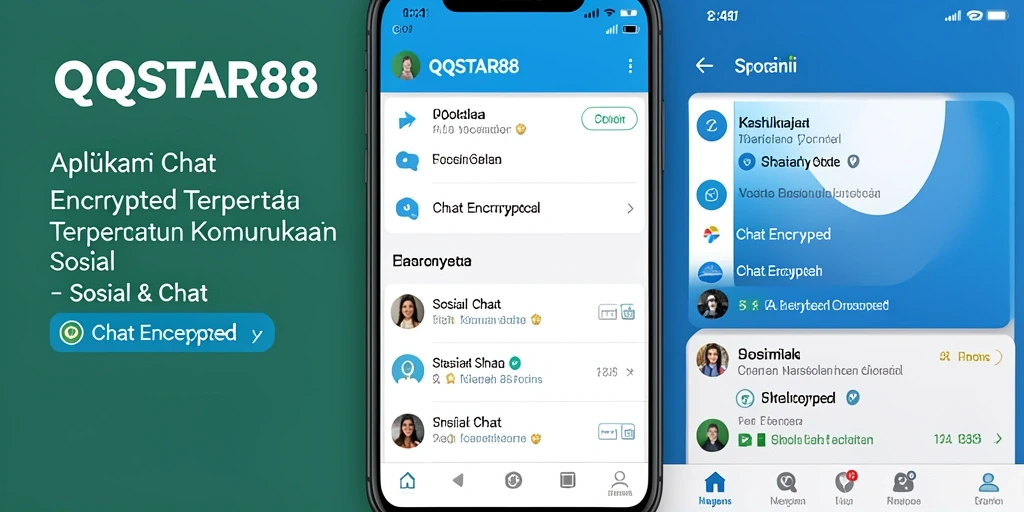 Antarmuka utama QQSTAR88 yang menunjukkan fungsi chat terenkripsi.