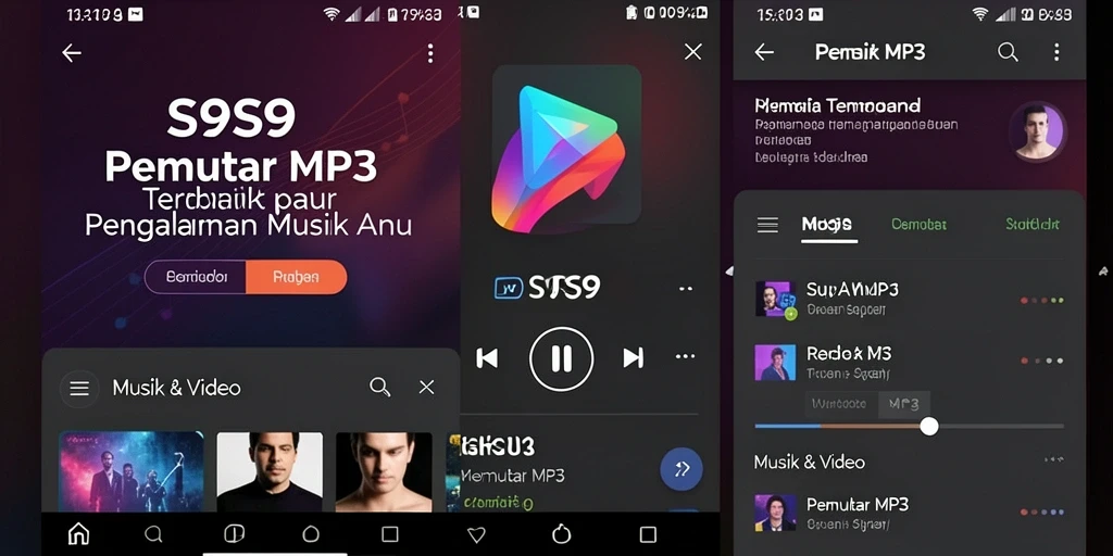 Antarmuka S9S9 yang sederhana dan menarik untuk Pemutar MP3.