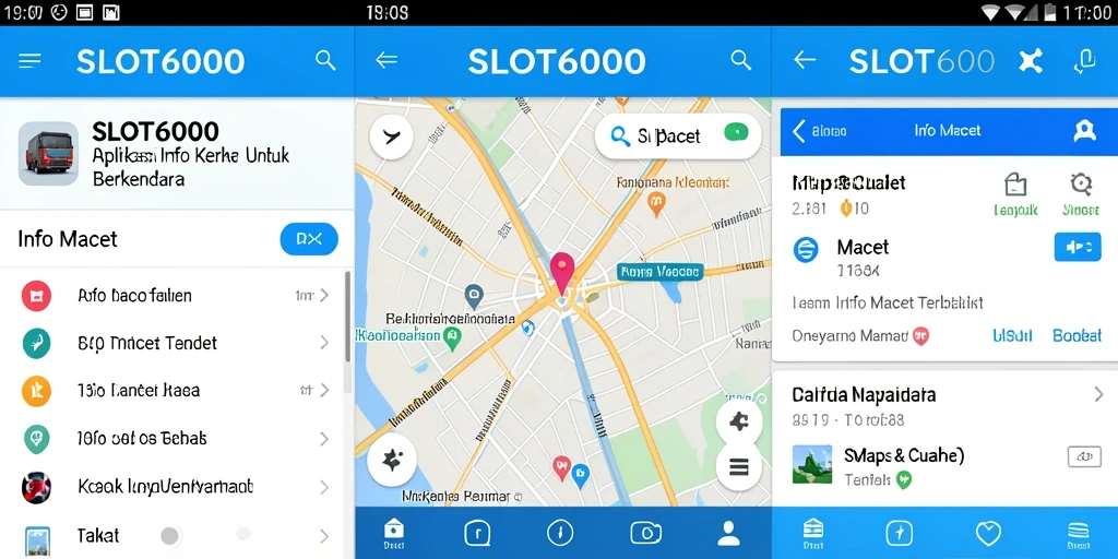 Tampilan antarmuka SLOT6000 yang informatif tentang kondisi lalu lintas.