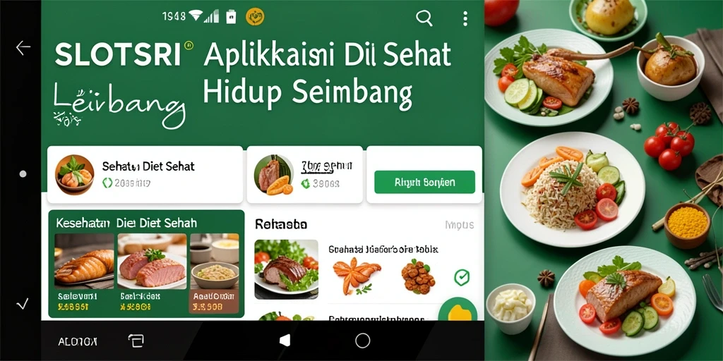 Antarmuka aplikasi SLOTSRI untuk diet sehat yang ramah pengguna.